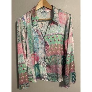 Zara Multicolor Patchwork Blouse